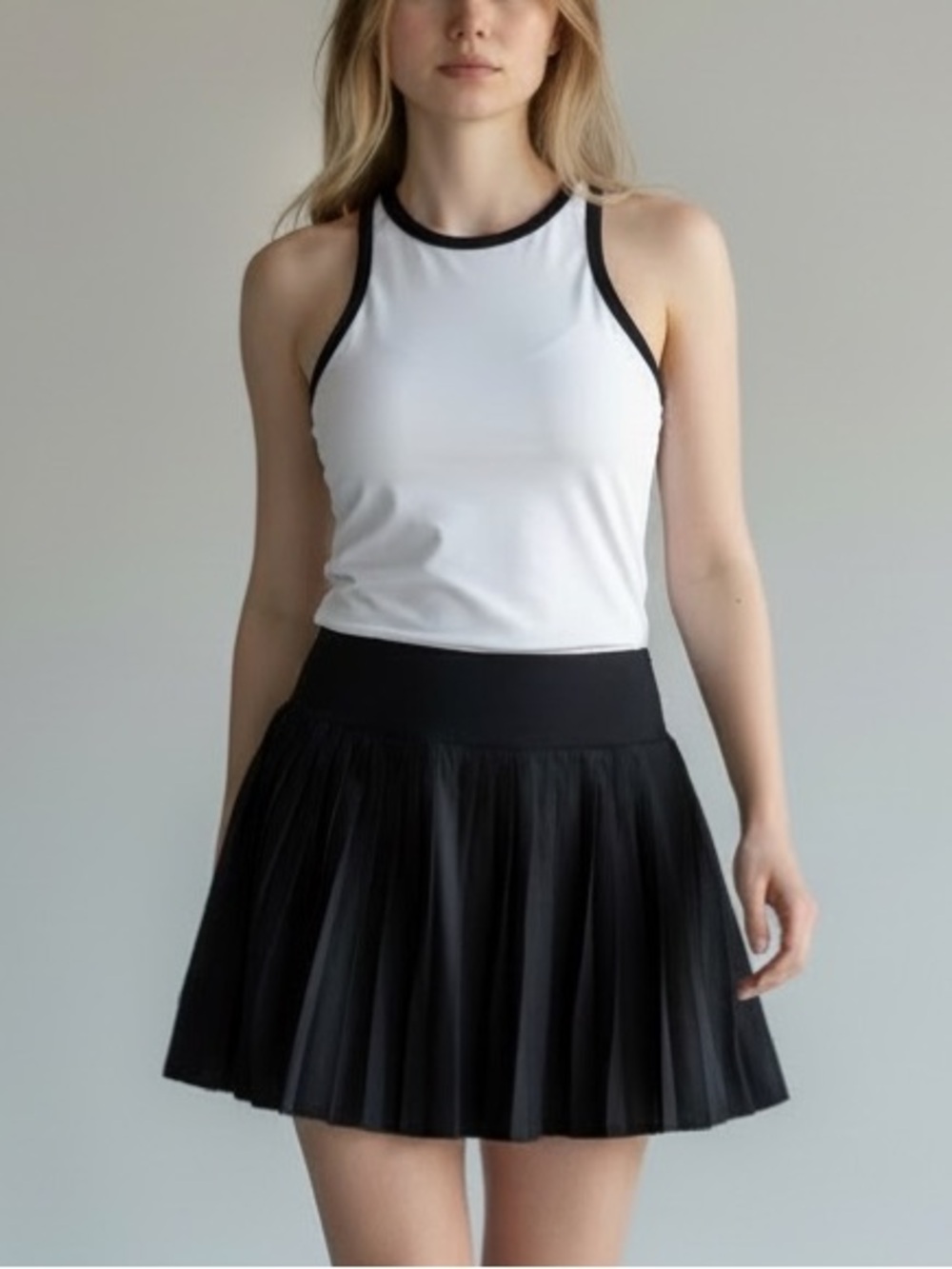 NWT Set - High Rise Pleated Skirt and Tank Top XS/S